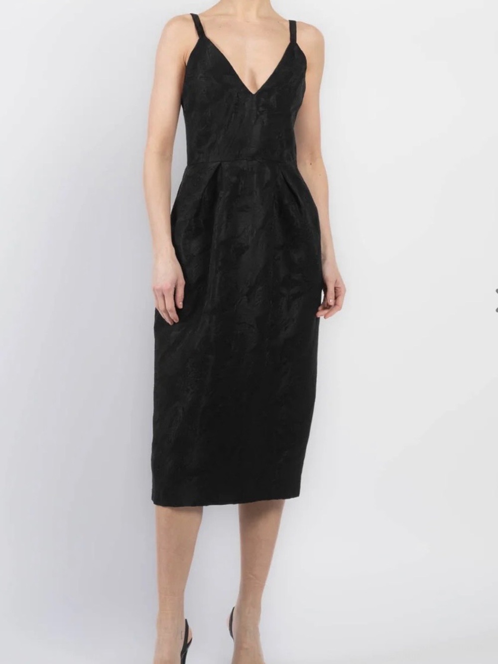 NWT Rosie Assoulin Tulip Waist Dress in Textured Jacquard